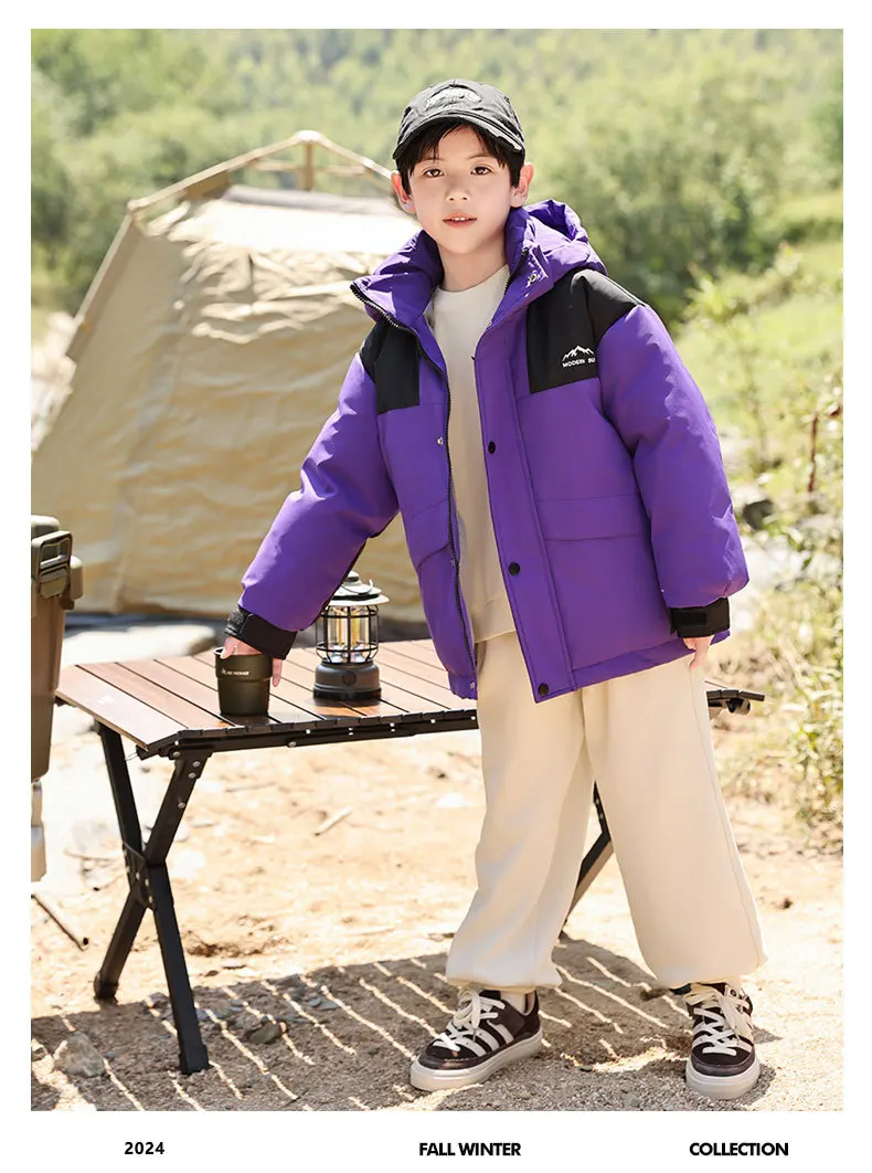 OLEKID 2025, russische Winter-Kinder-Daunenjacke, wasserdicht, mit Kapuze, Teenager-Oberbekleidung, Mantel, 5–14 Jahre, Kinderjacke, Mantel, Outfit – Detail 4