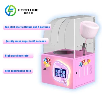 Customized Popular Business Professional Mini Portable Robot Automatic cotton candy Making Vending Machine Listed 1