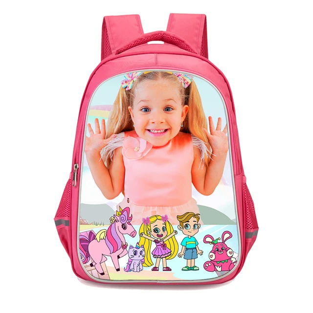 Mochila escolar con estampado de Diana para niñas, mochilas de escuela  primaria para niños de 6 a 10 años, color negro, nueva - AliExpress