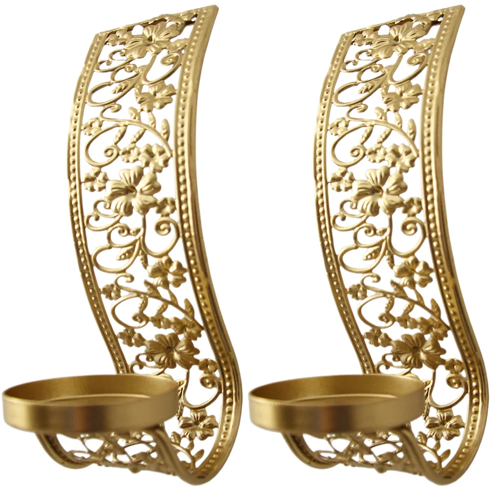 Candle holders Hollow Wall Candle Holders Middle East Style Metal Craft Wall Candle Stand Candlestick Holder