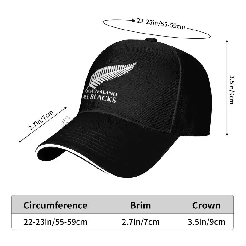 New Zealand All Blacks Print Sandwich Baseball Cap Men Hip Hop Bucket Hat Summer Sun Dad Hats Women Adjustable Snapback Caps - Image 3