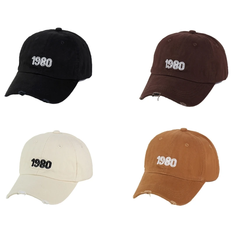

Vintage Baseball Caps Casual Summer Outdoor Sport Adjustable 1980 Embroidery