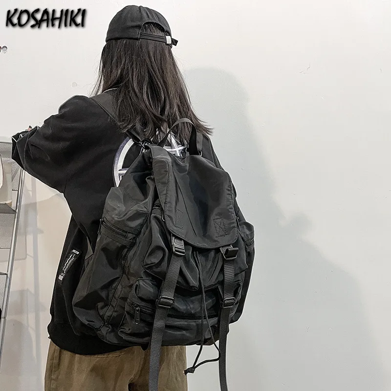 Korean Trendy Ins Streetwear Backpacks Casual Punk