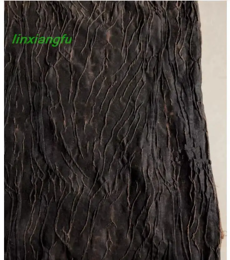 

Bark wrinkled fragrant cloud fabric, unique niche designer fabric, heavy textured fabric.