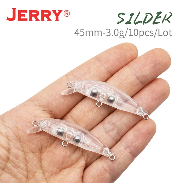 10PCS Minnow Crankbaits Blanks Unpainted Wobble Body Trout Baits DIY Bass  Lures