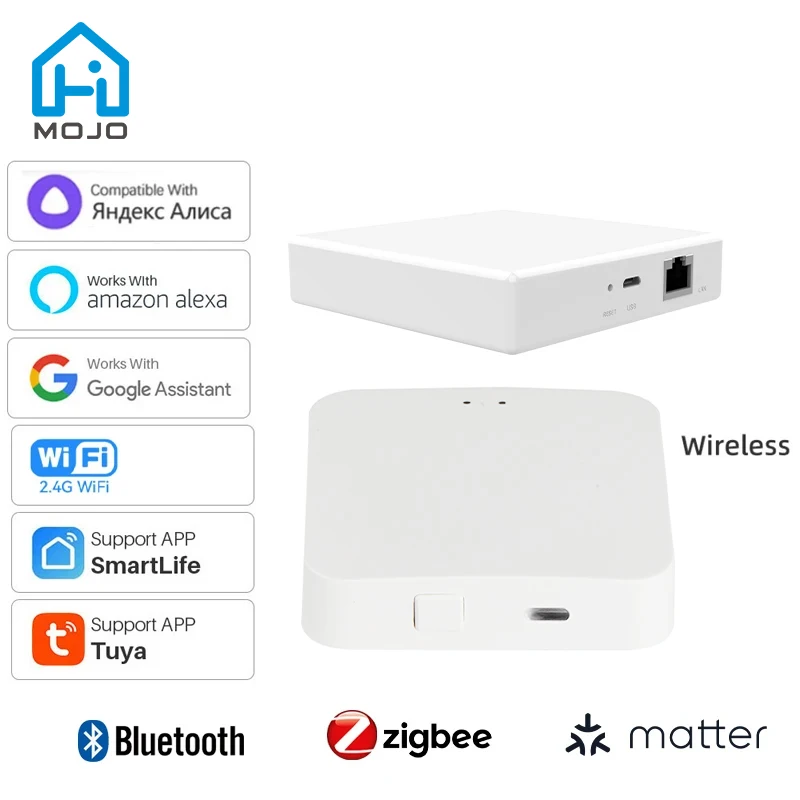 Zigbee Smart Multi-mode Mesh Hub Gateway Ponte de Malha Suporte Apple Homekit Alexa Assistente Google Voice Tuya Wi-fi Bluetooth