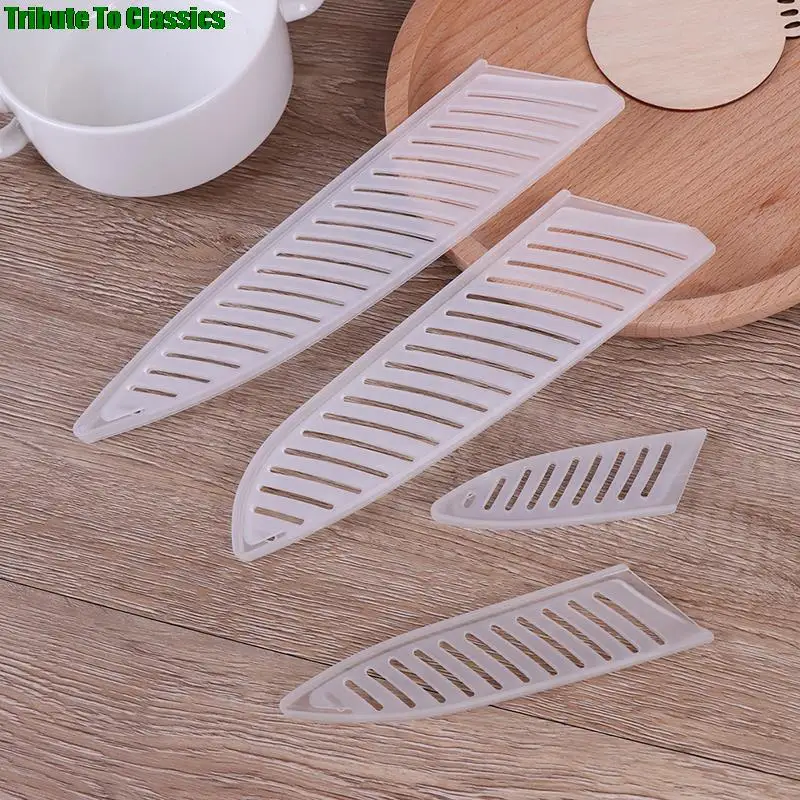 Transparent Plastic Knife Cover Blade Protector For 3/5/7/8 Inch 4pcs knife cover