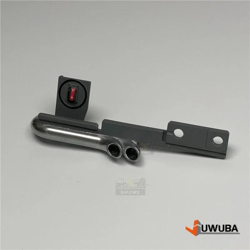 

Exhaust Pipe Double Chimney for 1/14 Tamiya RC Dump Truck Tipper Trailer SCANIA 770S VOLVO BENZ MAN TGX Car Accessories