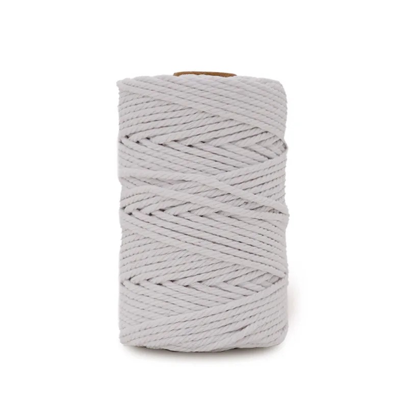 Cotton Rope 15 Colors 3mm 50 Yard Cotton Cord Rope for Handmade Boho Decor Cotton Cord Twisted Thread Macrame String DIY Home Wedding
