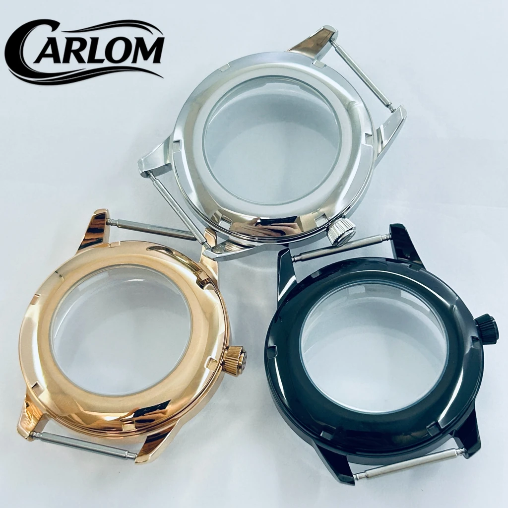Elegant 40mm Cocktail Arch Watch Case - Silver, Black, Rose Gold Finishes