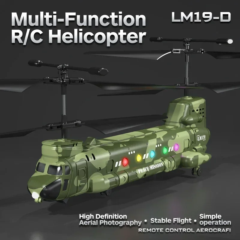 2.4G RC Helicopter HD Aerial Photography 3 Gears Gesture Remote Control 4CH Aircraft Cool Lights Children's Toy Model Boy Gifts - 3