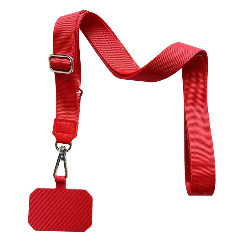 Adjustable Neck Cord Phone Strap with Patch Holder and Lanyard