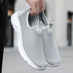 Men's Lightweight Mesh Fashion Sneakers - High - Quality Breathable Summer Walking Shoes - 45 (Gray)