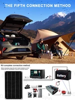 Kit Système Solaire SOECOPO 30000W avec Panneau Photovoltaïque 600W, Onduleur 12V/24V vers 110V/220V et Contrôleur 100A pour Maison et Camping 6