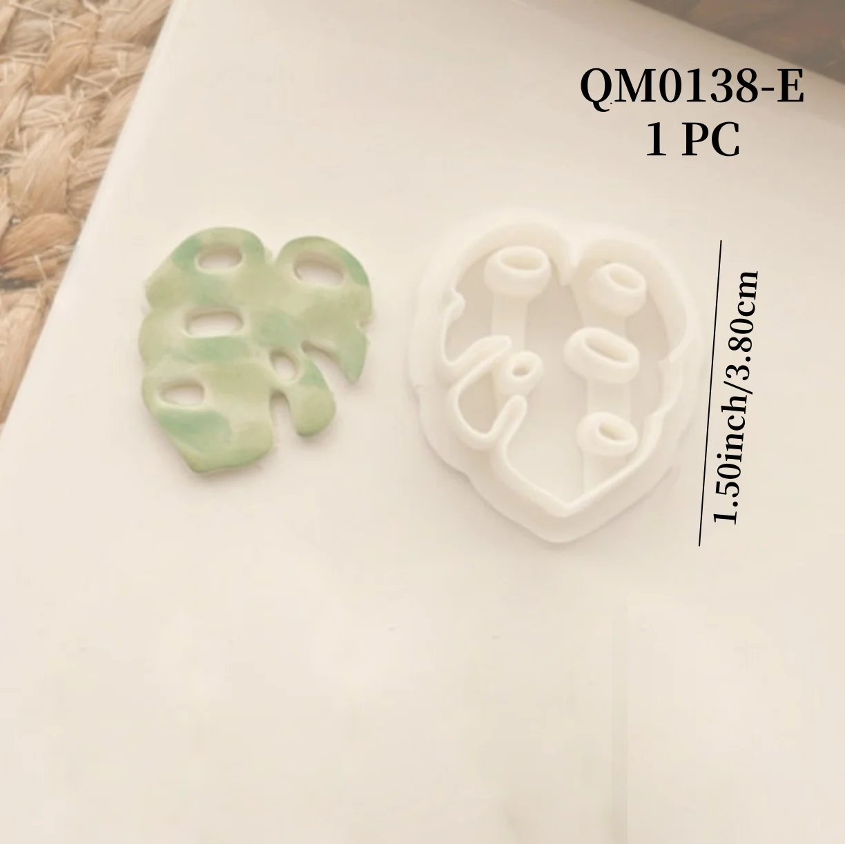 1pc Tropische Blatt Form Polymer Clay Schneider Frühling Immergrüne Blätter Geprägte Herstellung Keramik Ton Ohrringe Schmuck Anhänger Werkzeuge – Detail 6