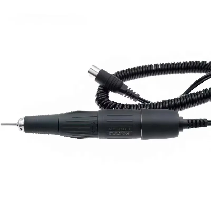 강력한 45000RPM 마라톤 핸들 마이크로모터 네일 아트 장비 네일 드릴 폴리싱 핸드피스 2.35mm SDE-H37LN 네일 도구