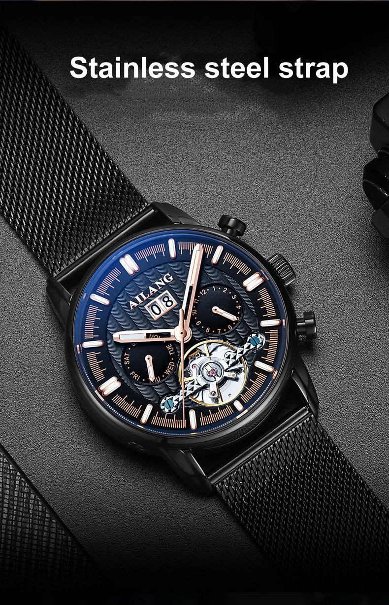 AILANG Top Tourbillon Man es Mechanical Sport Waterproof es Luxury Automatic Men's Clock_voghion.com