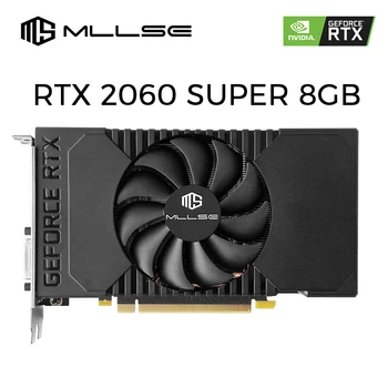MLLSE 게임용 GPU 데스크탑 그래픽 카드, NVIDIA GeForce RTX 2060 SUPER 8GB GDDR6 256 비트 PCIe 3.0x16, 플레이카 사일런트 선풍기, 완전 신제품