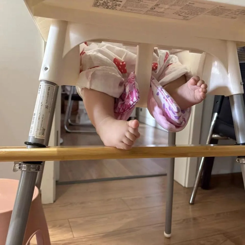 Adjustable High Chair Footrest 50cm Length Stable Design Baby Highchairs Pedal Wooden Material Non-slip Highchair Accessory
