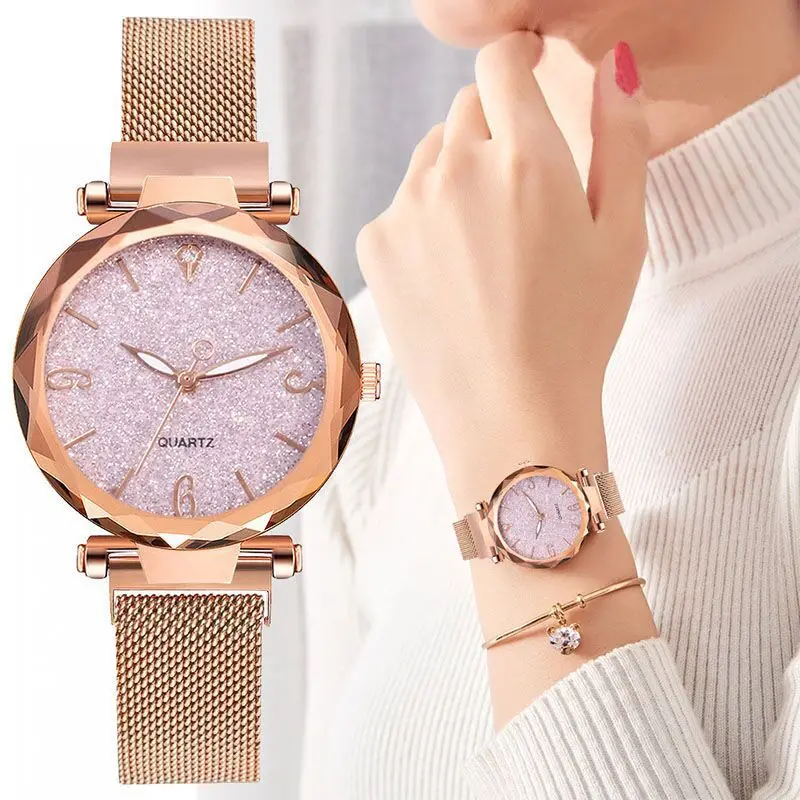 

Reloj Mujer Luxury Fashion Watch for Women Magnet Strap Female Wristwatches Quartz Clock Timepieces Gift
