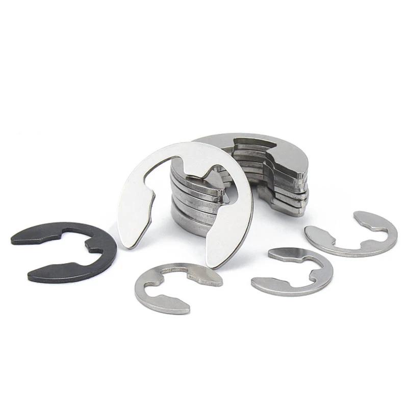 High-Quality Stainless and Mn Steel E Clip Retaining Rings - Variety Pack