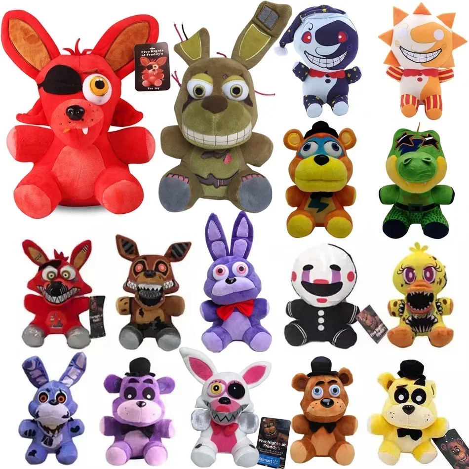 

20cm FNAF Plush Toys Kawaii Freddys Animal Foxy Bonnie Bear Ribbit Stuffed Plush Toys In Stock Plush Birthday Gift For Kids