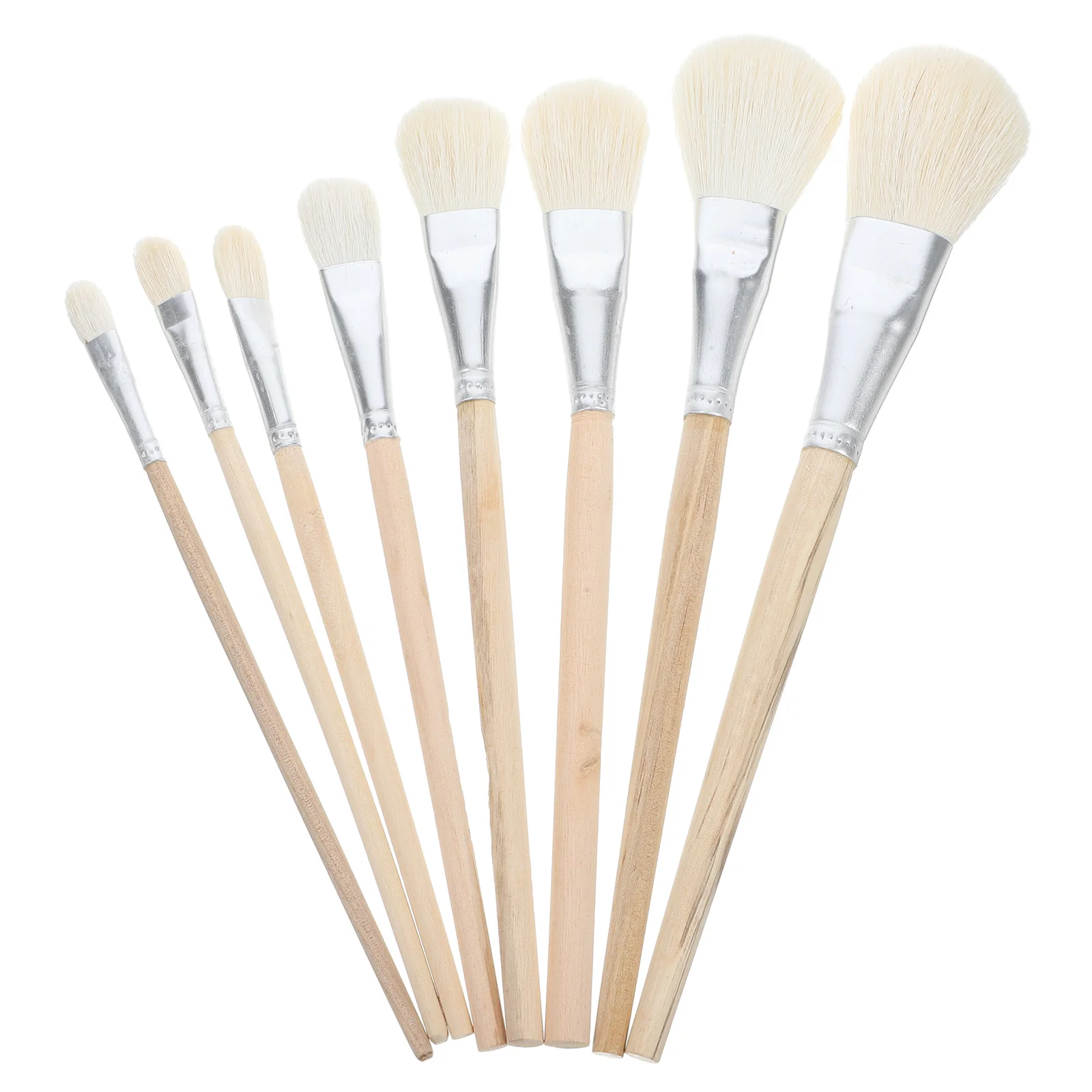 

8pcs Pottery Brush Multi-use Reusable Watercolor Brushing Brush Ceramic Craft Delineating Brush for Crafting