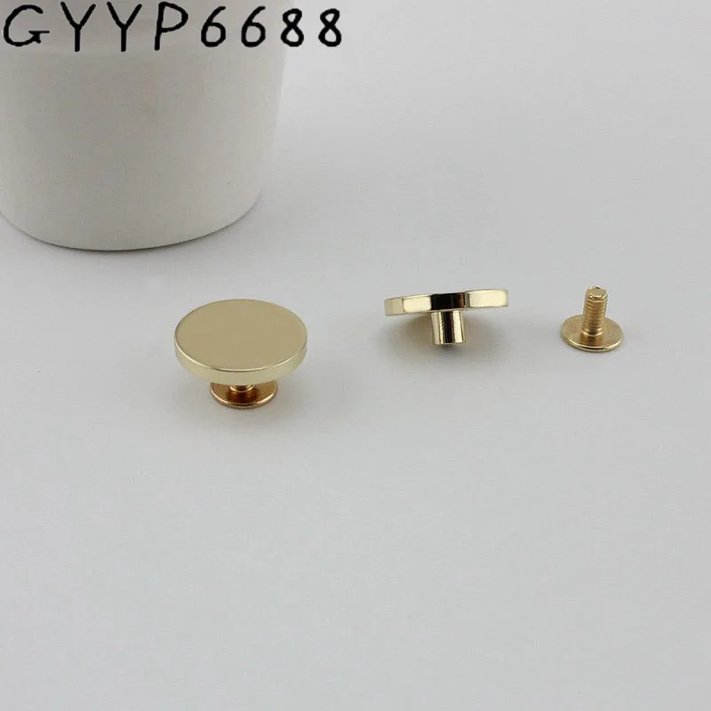 

10-50pcs 15*6mm 5colors copper high quality button round head rivet stud for shoes DIY metal screw river dark black