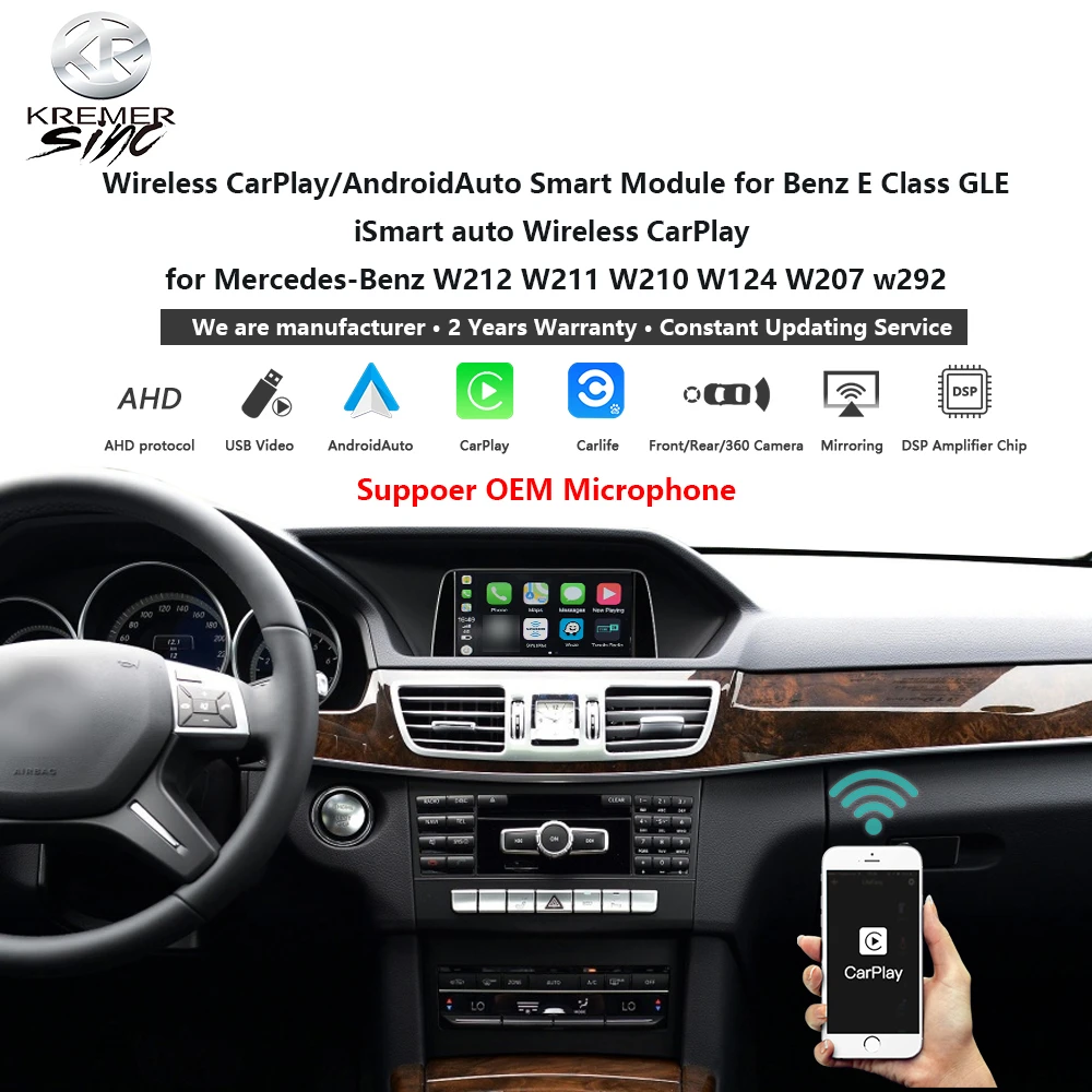 Androidカーラジオ Applecarplay ミラーリンク付き ワイヤレス ミラー効果付き メルセデスベンツ車用 W212 W211 W210 W124 W7 W292 キーレス スタートシステム Aliexpress