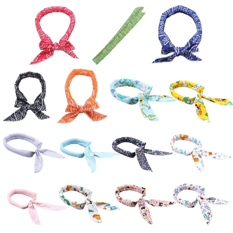

A2ES Cooling Scarf Printed Hair Bands Sport Unisex Ice Towel Expanding Necklace