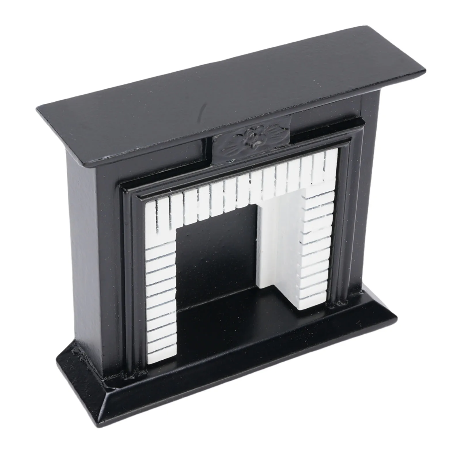 1:12 Miniature Dollhouse Fireplace Wooden Vintage Dollhouse Decoration Accessories for Home Dollhouse Miniature Wooden Fireplace