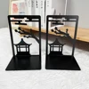2pcs Chinese Style Gazebo Book End Metal Heavy Duty Bookends for Book Lovers Organising Desktop Home Office Iron Bookends 1