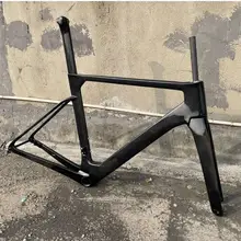 Nieuwe Model T47 Ostro Frameset Carbon Bike Road Frame Met Vork Zadelpenklem Headset Stuur 32C Schijfrem Zwart Groen grijs