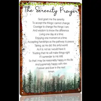 Serenity Prayer Metal Sign 1
