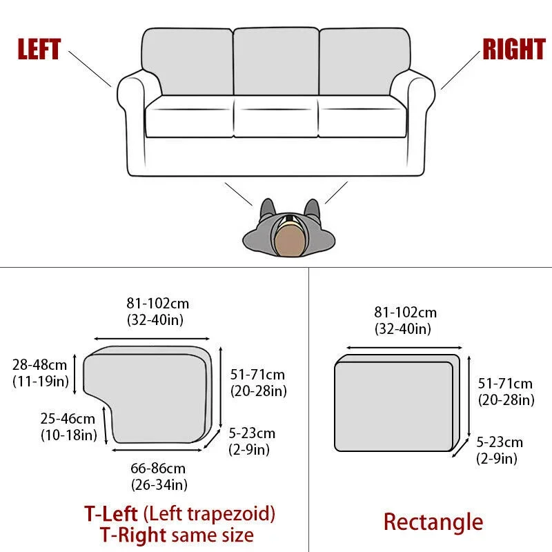 Stretch Couch T Cushion Cover Or Sofa Backrest Cushion Slipcover Suitable for Armchair Loveseat Sofa, Couch Back Cushion Cover 5