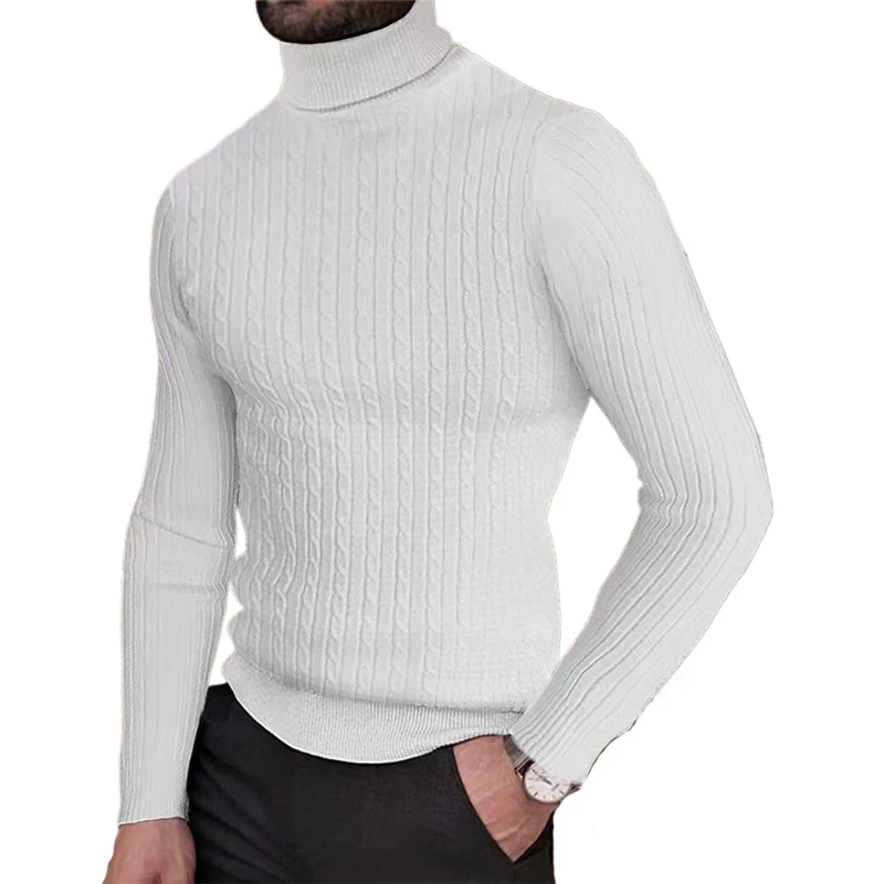 Animal Game Knitted Turtleneck Sweater Outdoor Pullover Sweater Autumn Winter Heavyweight Thick Tracksuit Wool men's Cold Blouse