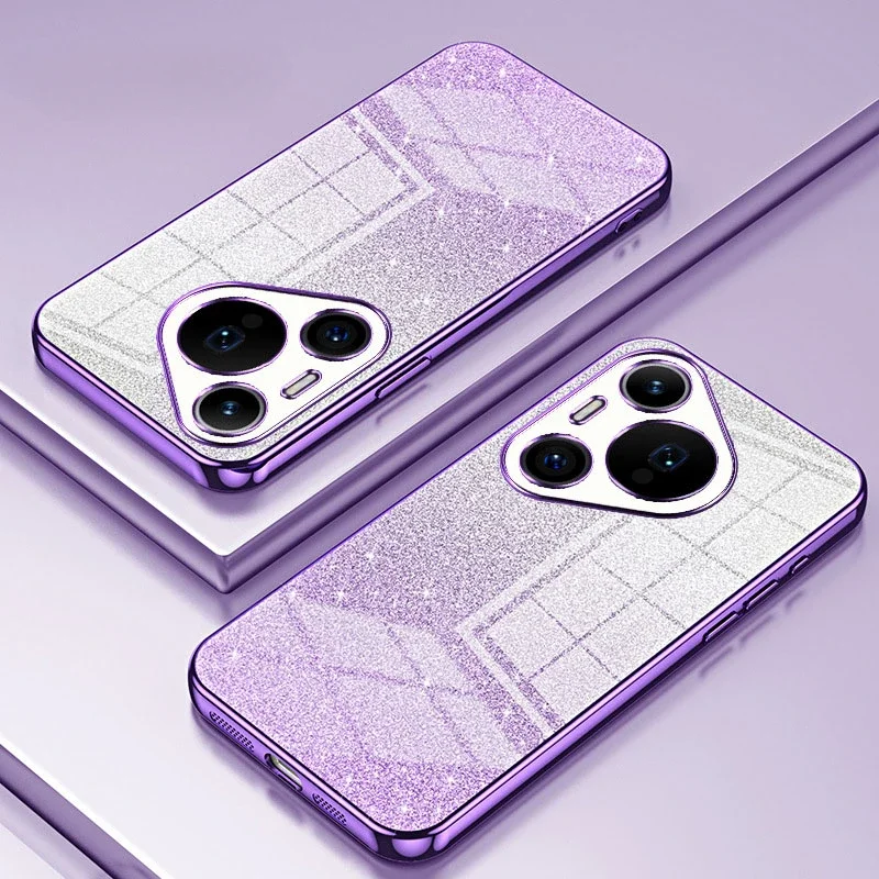 Bling Glitter Plating Silicone Case - Ultra Shiny Soft Back Cover