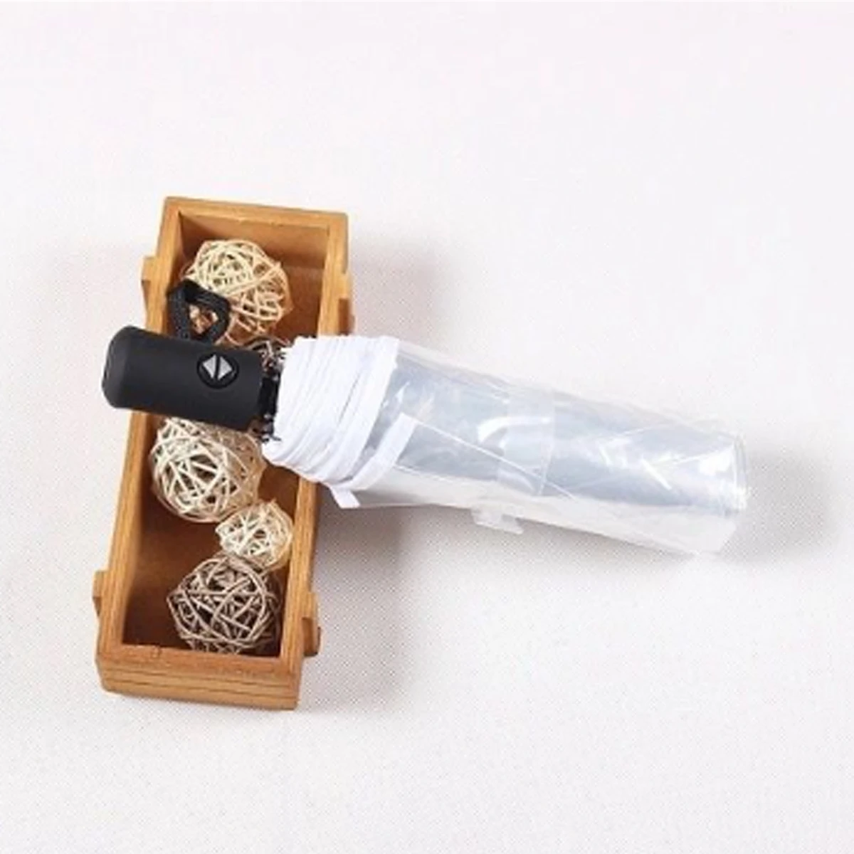 1pc Automatic Transparent Folding Umbrella Waterproof Durable Portable Rain Gear Ideal Gift For Friends
