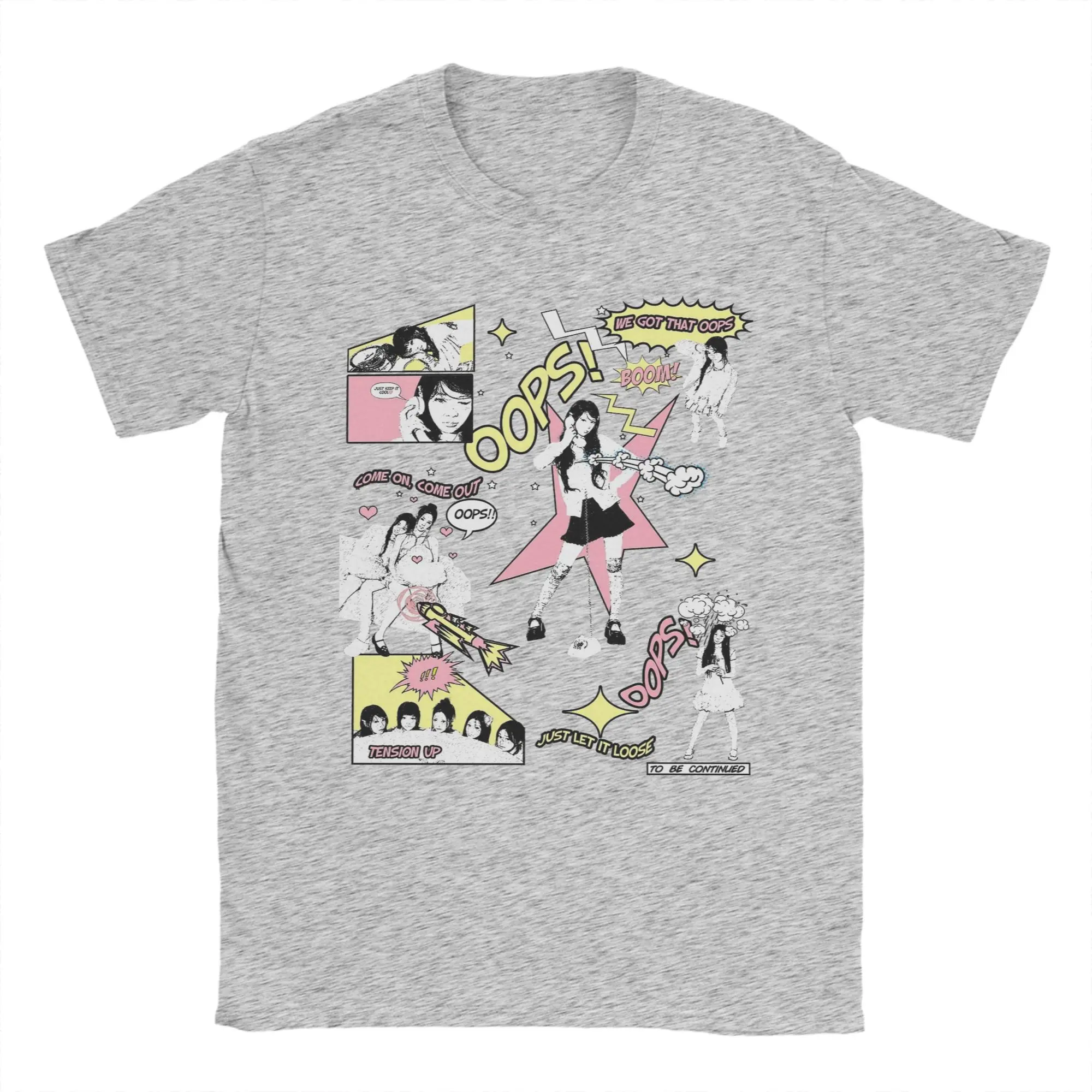 Illit Kpop Men's Funny Cotton Crew Neck T-Shirt, Short Sleeve