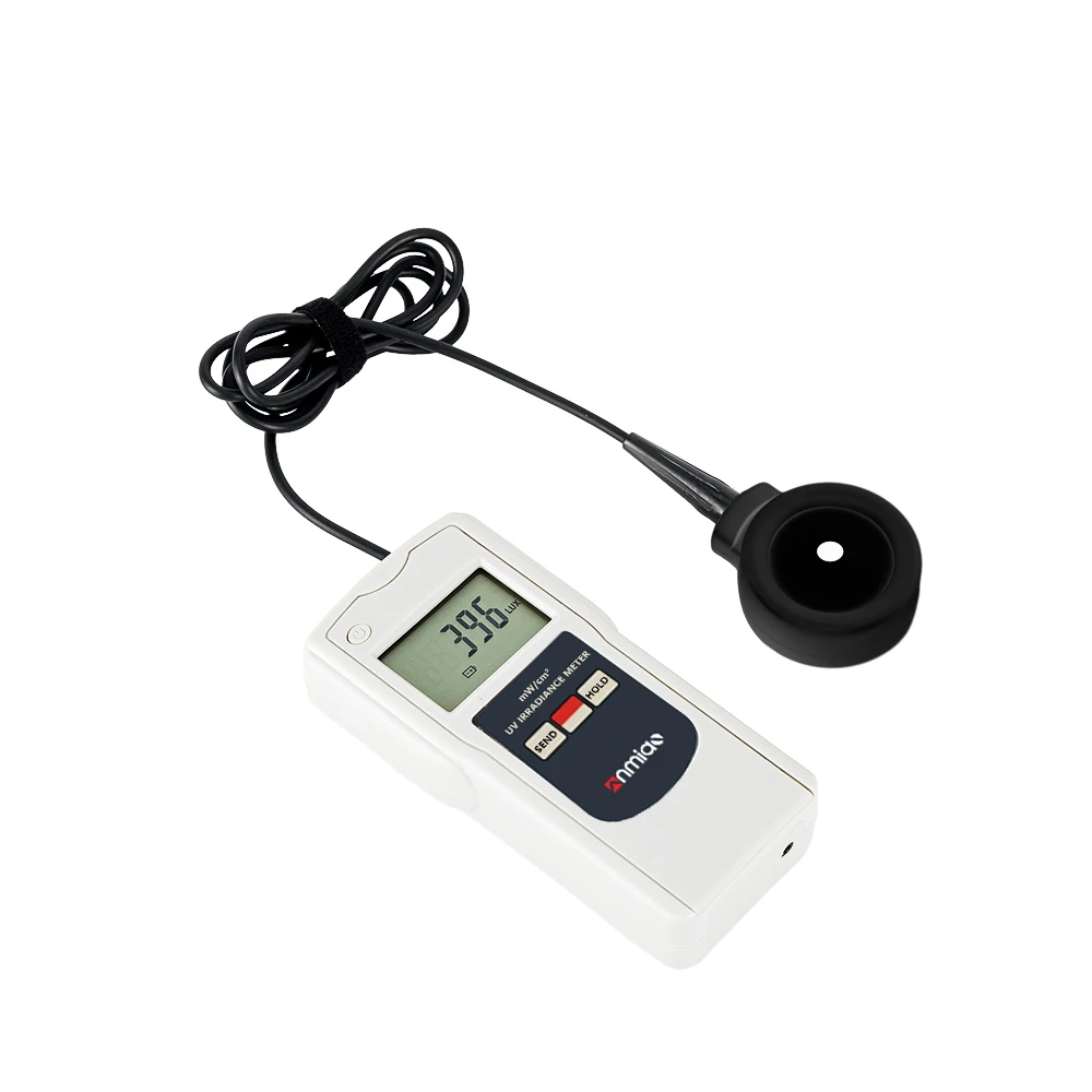Digital UV Irradiance Measuring Instrument AM23 UV Irradiance Meter UVA UVB UVC UV Light Power Meter 2.000mW/20.00mW/200.0mW/cm² 2