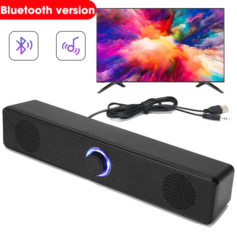 Bluetooth Speaker Computer Speaker Desktop Speakers NewHome Theater Sound System Bluetooth Speaker 4D Surround Soundbar Computer PC For TV Music Box Subwoofer Stereo Desktop Laptop