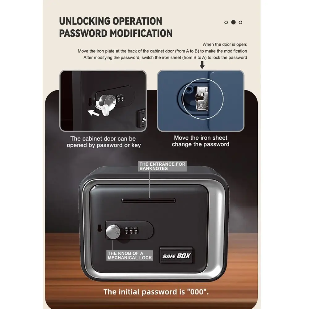 번호 잠금 어린이 저금통 교육용 장난감 돈 보관 미니 금고 동전 지폐 슬롯 대용량 미니 ATM 남아 여아 장난감