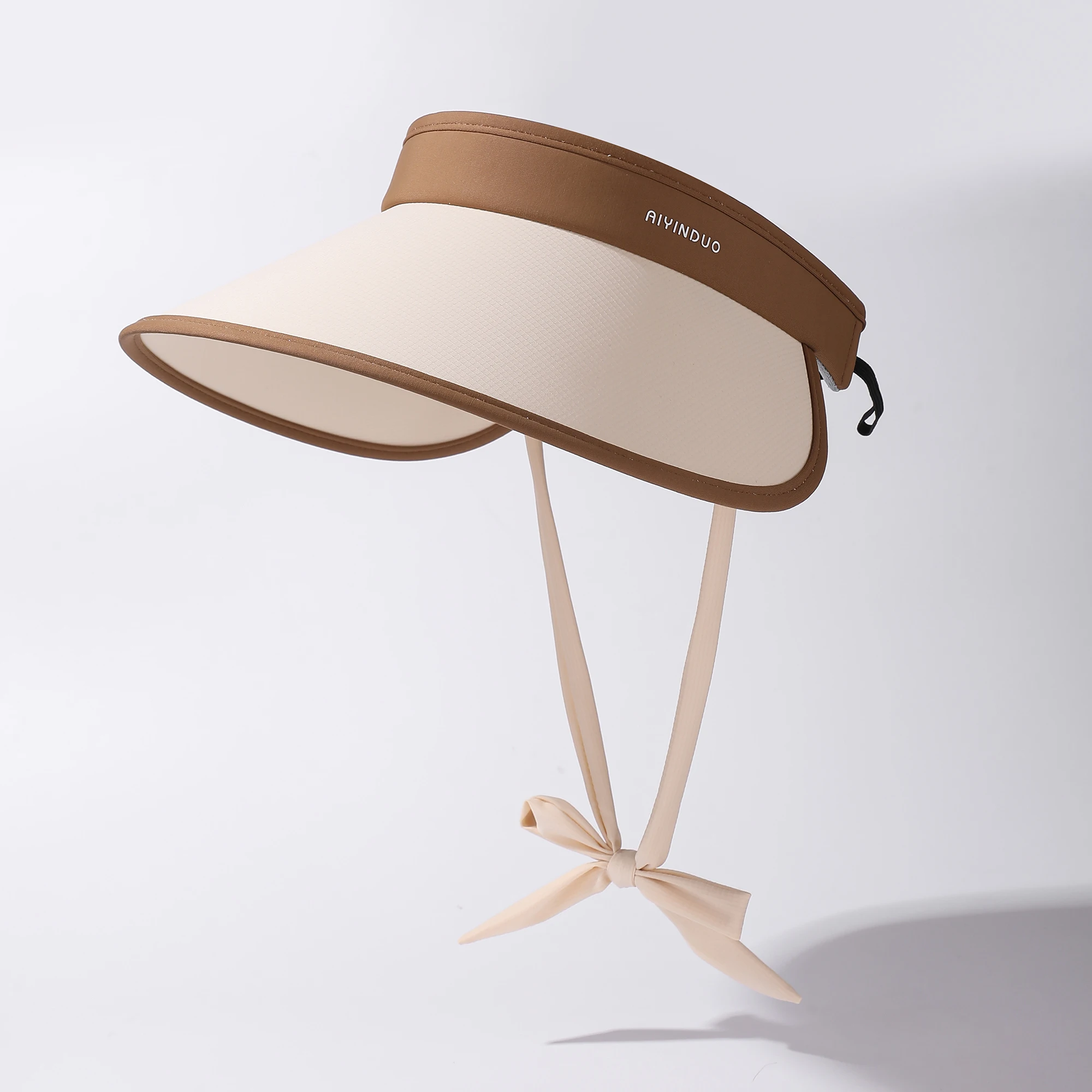 Big head sunshade hat, women's UV protection double-sided ice silk large brim empty top hat for summer, outdoor foldable sunscre