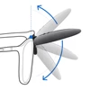 VIVIBEE Mirror Blue Men's Polarized Flip Up Clip On Sunglasses Night Driving UV400 Grey Lens Fishing Fashing Clips for Mypoic 2