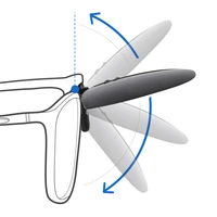 VIVIBEE Mirror Blue Men's Polarized Flip Up Clip On Sunglasses Night Driving UV400 Grey Lens Fishing Fashing Clips for Mypoic 2
