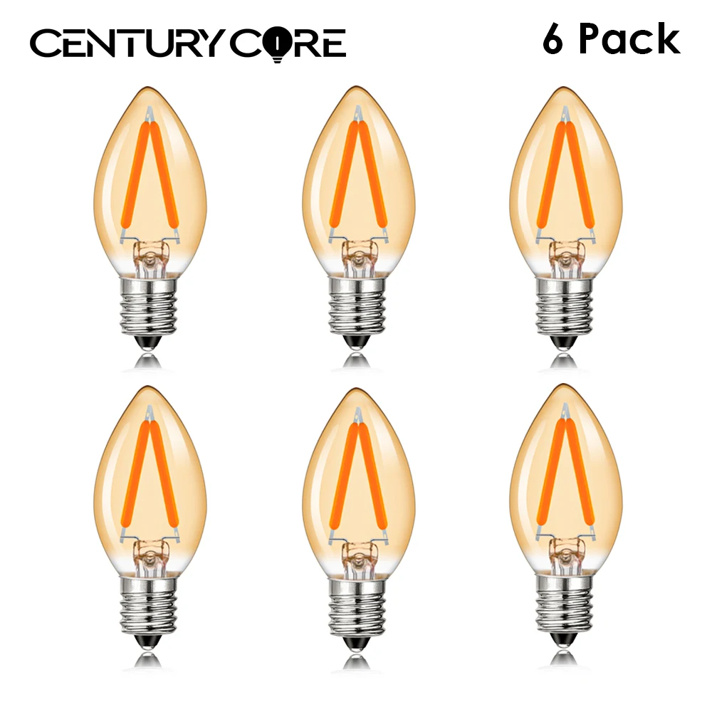 Vintage Led Lights Bulb E14 E12 For String Light 1W Replaceable Warm White Filament Lamp Pendant Christmas Light Decoration Home vintage led lights bulb e14 e12 for string light 1w replaceable warm white filament lamp pendant christmas light decoration home