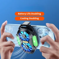 FS01 Dual Fan Rechargeable Mobile Phone Cooler Mini Back Clip USB Radiator Long Lasting Stronger Cooling Air For 62-92mm Phone 4