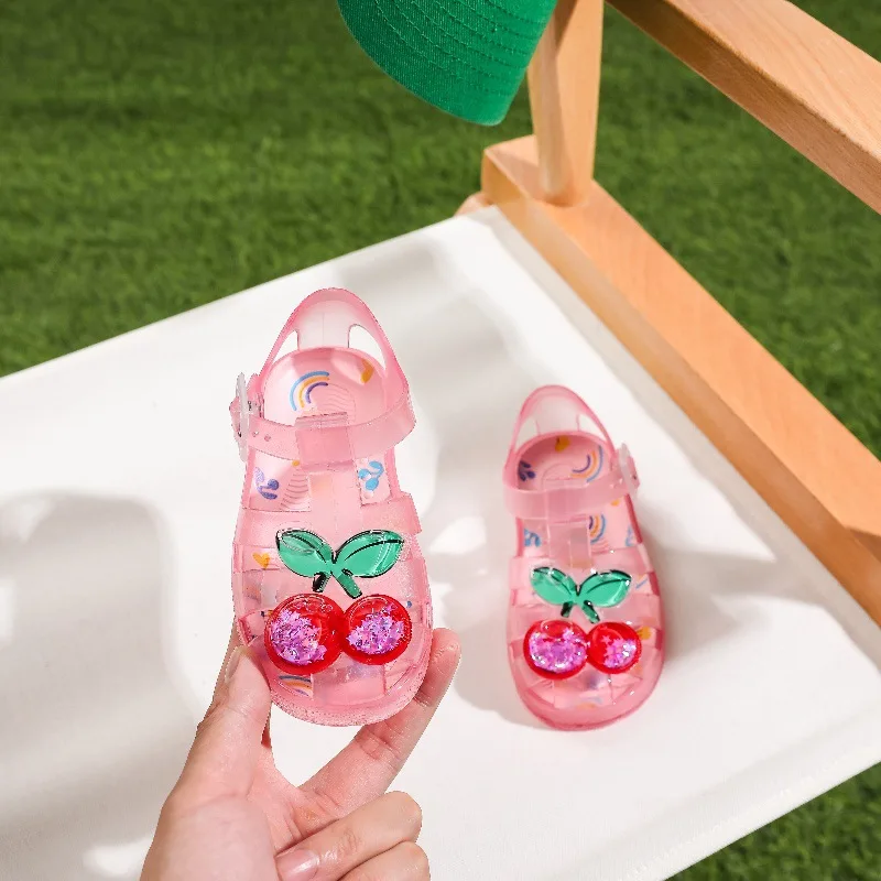Fashion Girls' Sandals Summer Boys' Shoes Anti Slip Kids Sandals Soft Soled Girls' Shoes Minimalist Baby Crystal Shoe