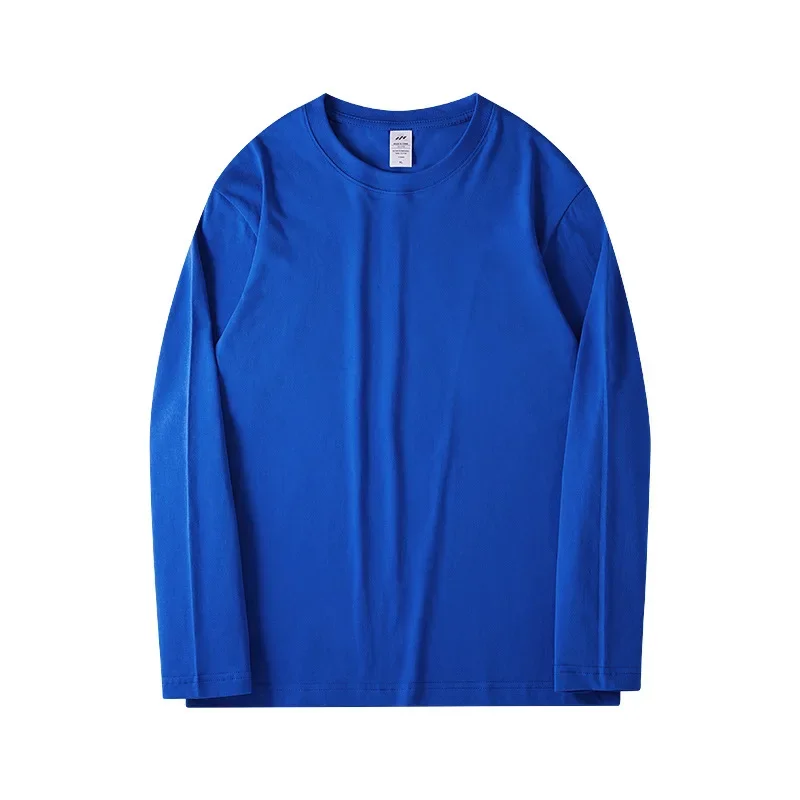 Bornladies 2025 Women's Spring Autumn 100% Cotton T-shirt Bottoming Basic Fashionable Solid Lady Long Sleeve Loose Tops Shirts