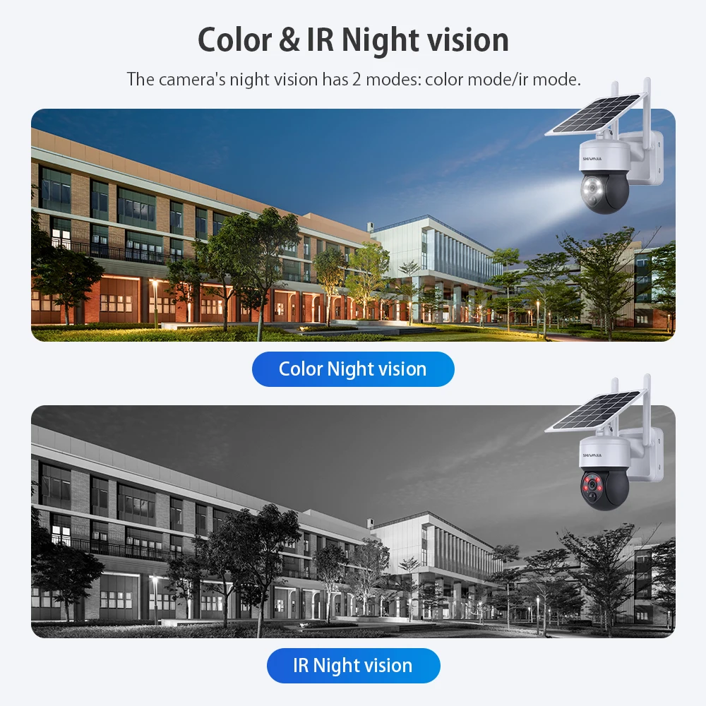 SHIWOJIA Outdoor wifi/4G Sim Card Camera Mini Solar Panel Security Surveillance Camera 7500mAh IP66 Wireless 2 Way Talk Detect
